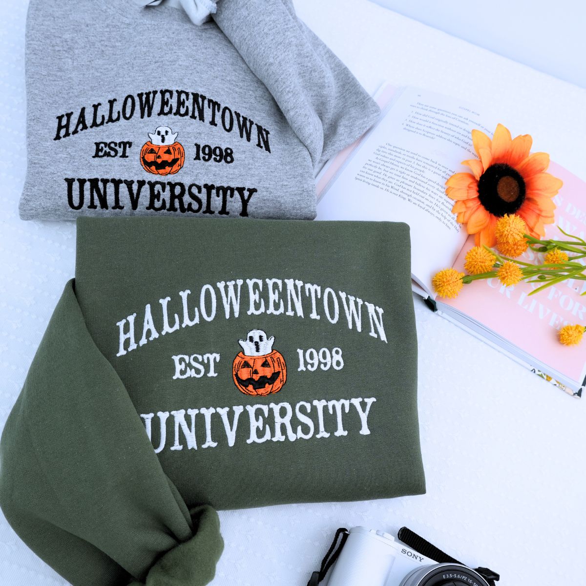 Embroidered Halloweentown University Fall Shirt & Hoodie