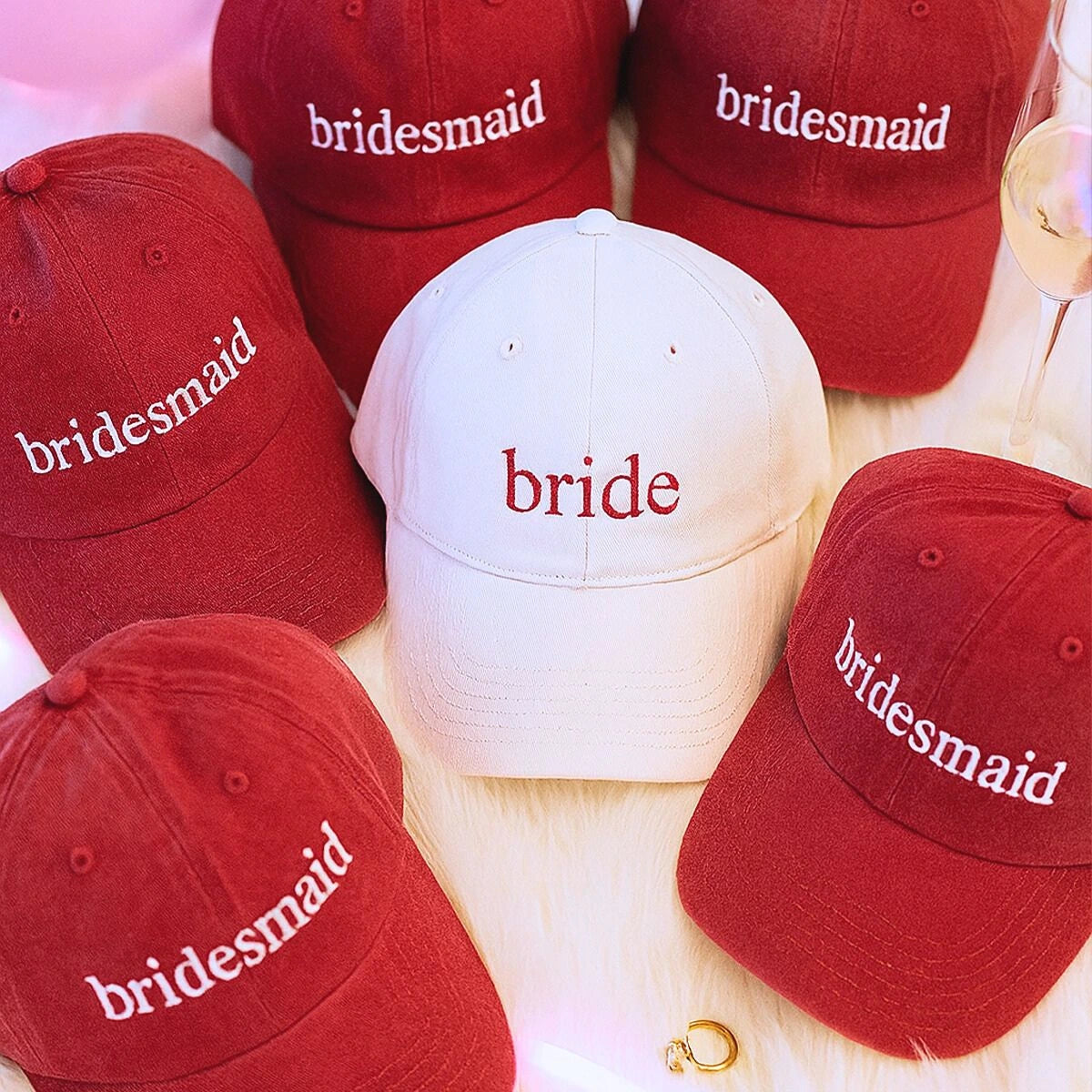Personalized Embroidered Bride Squad Wedding Hat