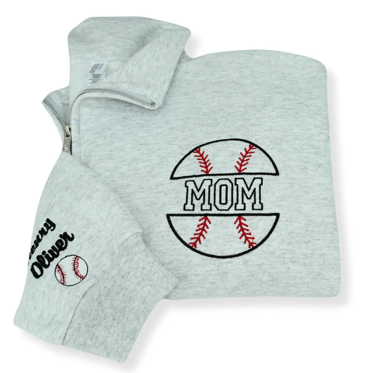 Personalized Baseball Mom Embroidered Sweatshirt – Game Day Outfit