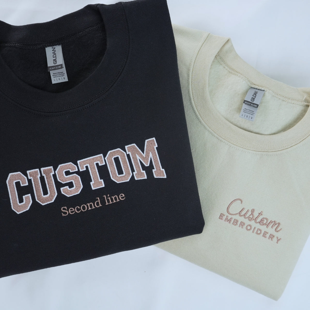 Embroidered Gildan Sweatshirts - Custom Logo Design