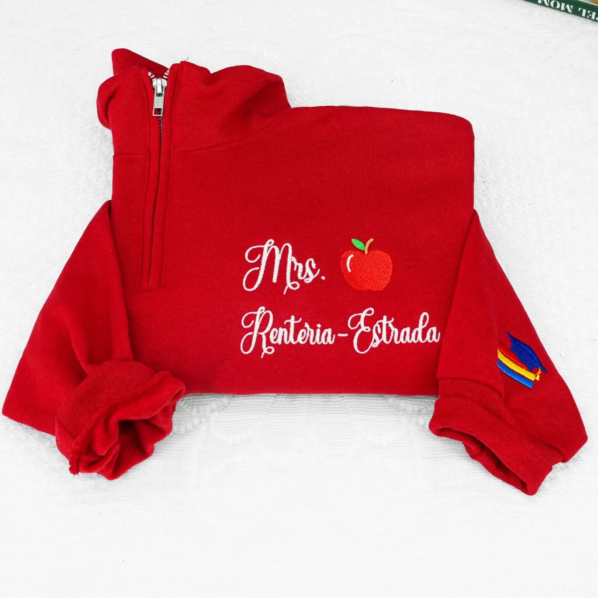 Personalized Teacher Embroidered Sweatshirt - Back To School Appreciation Gift