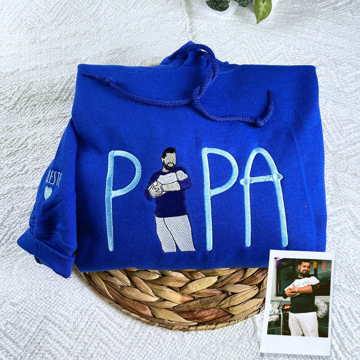 Custom Embroidered Papa Life T-Shirt - Personalized First Father Day Gift