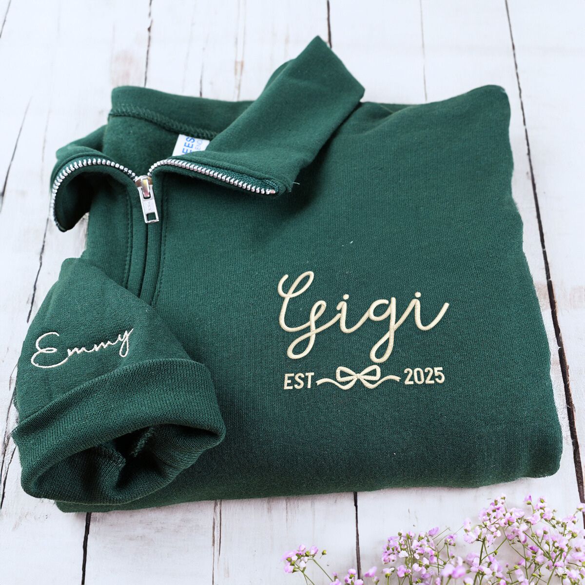 Embroidered Mama Quarter Zip Sweatshirt | Thoughtful Mothers Gift