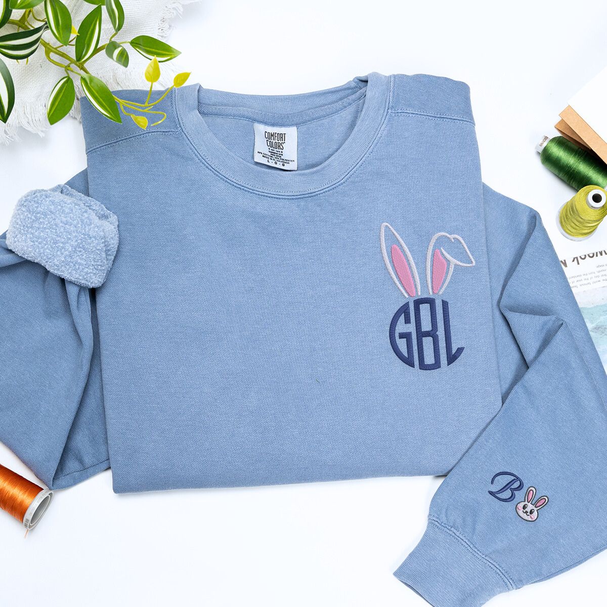Personalized Bunny Ears Custom T-Shirt or Sweatshirt - Easter Gift