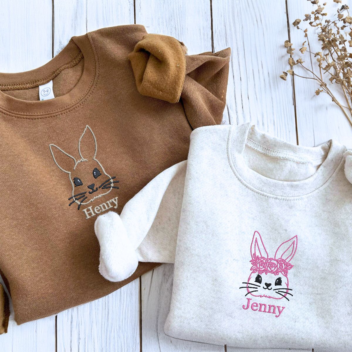 Customized Bunny Toddler Sweatshirt or Hoodie for Easter Celebrations