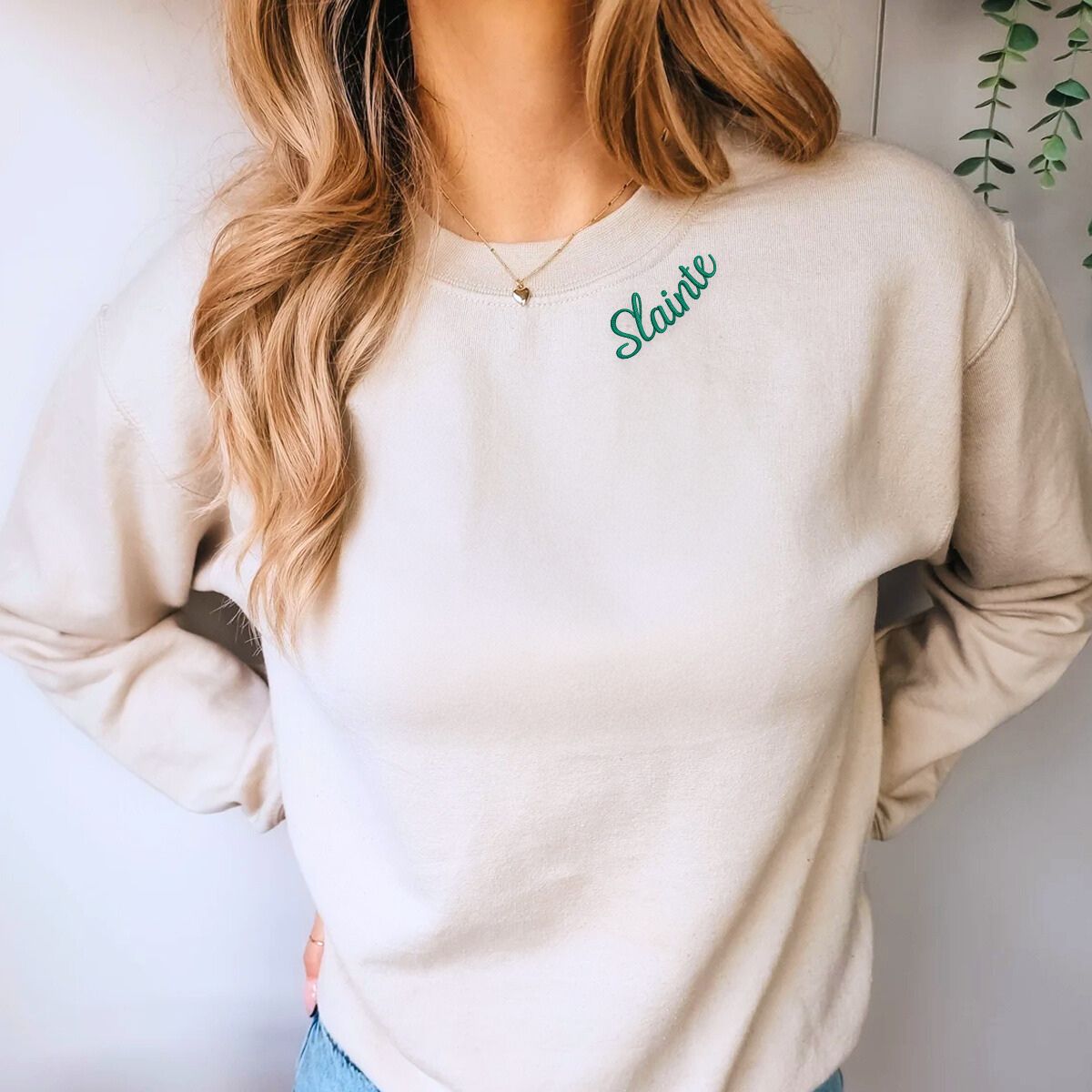 Irish Pride Embroidered Sweatshirt for St. Patricks Day