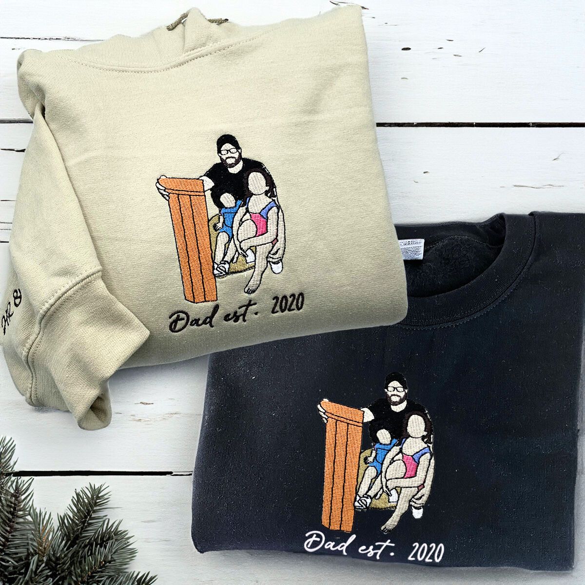 Proud Dad Custom Crewneck Sweatshirt & Hoodie Set