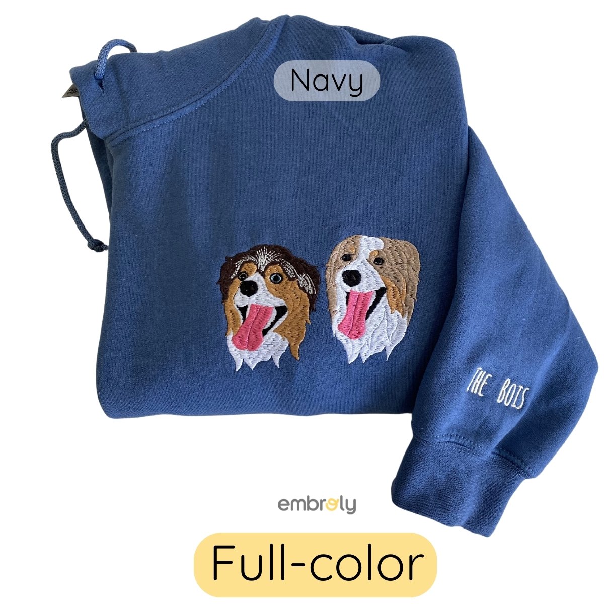 Dog Lover Twin Pack: Embroidered Sweatshirt & Hoodie Set