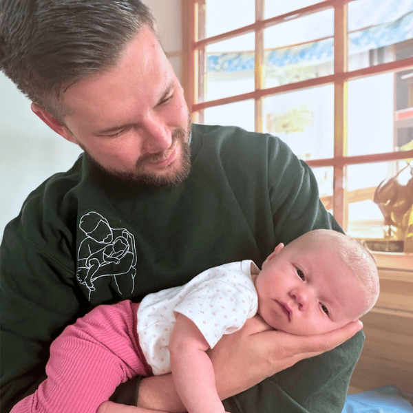 Personalized Portrait Embroidered Sweatshirt & Hoodie Set