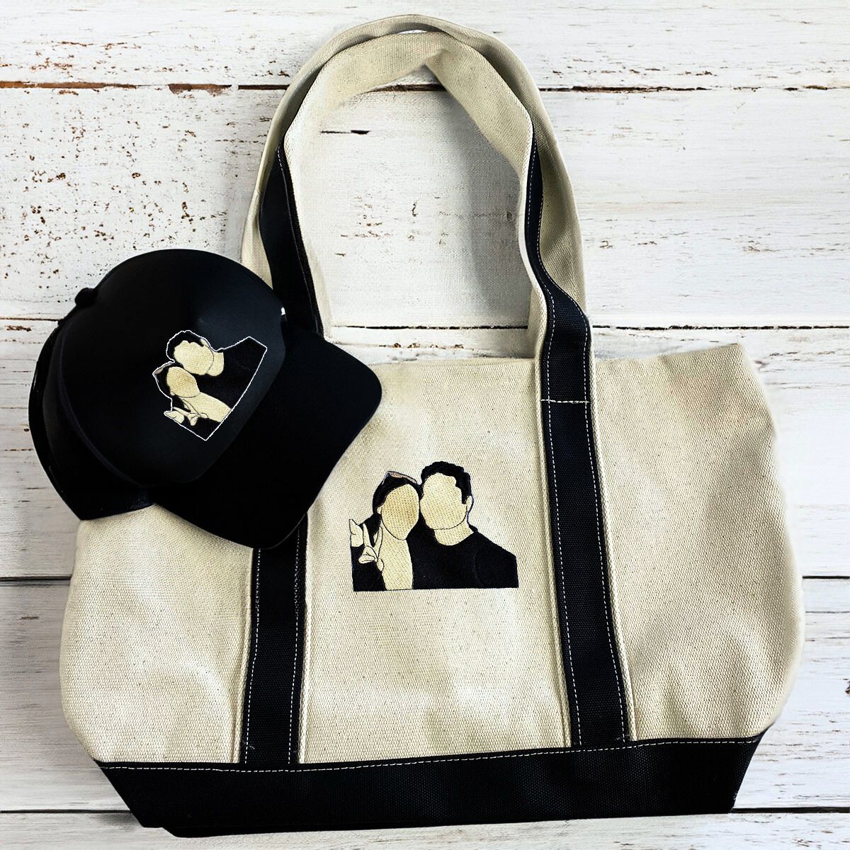 Embroidered Matching Hat & Tote Bag Set - Best Value Deal