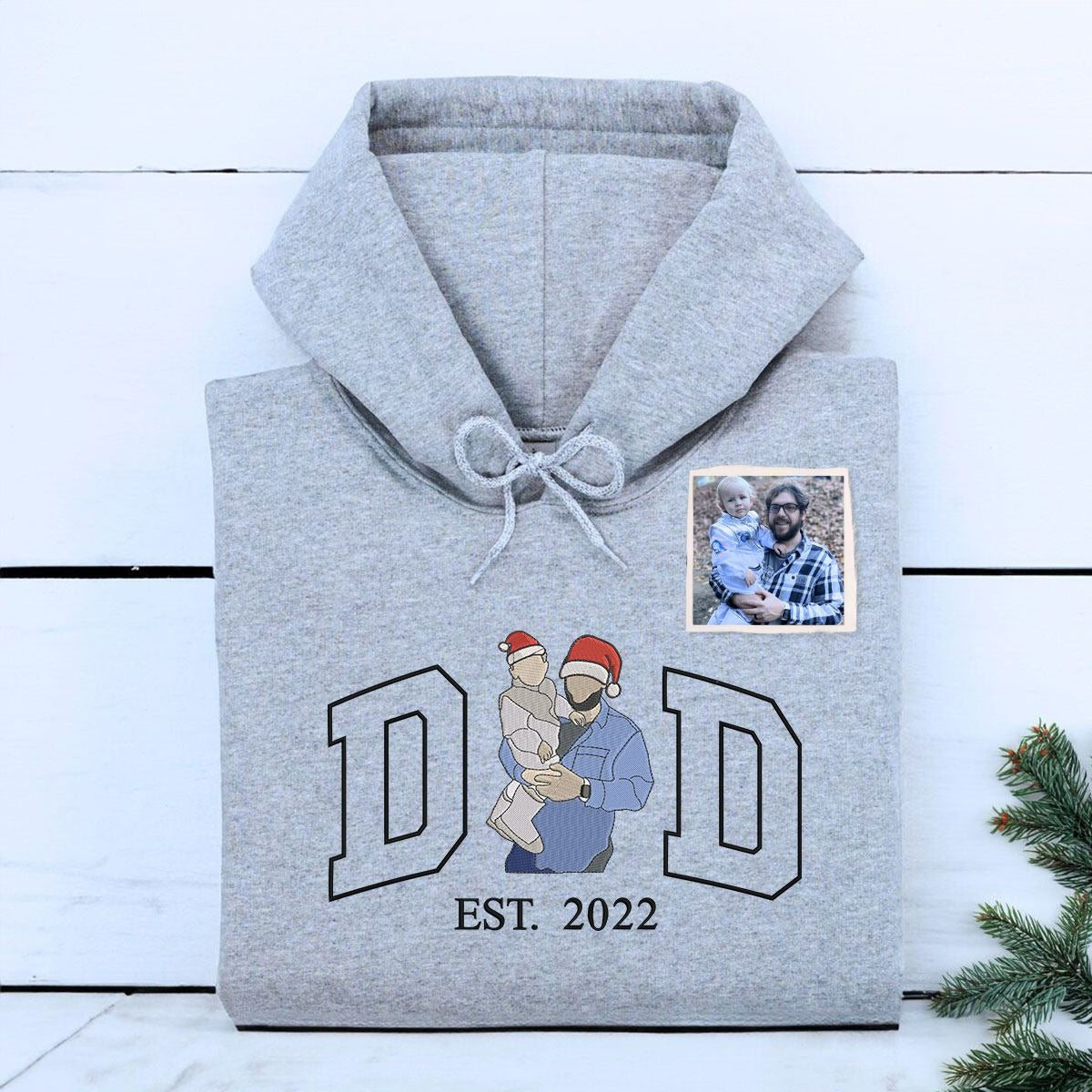 Personalized Family Christmas Embroidered Sweatshirt - Custom Mom & Dad Gift