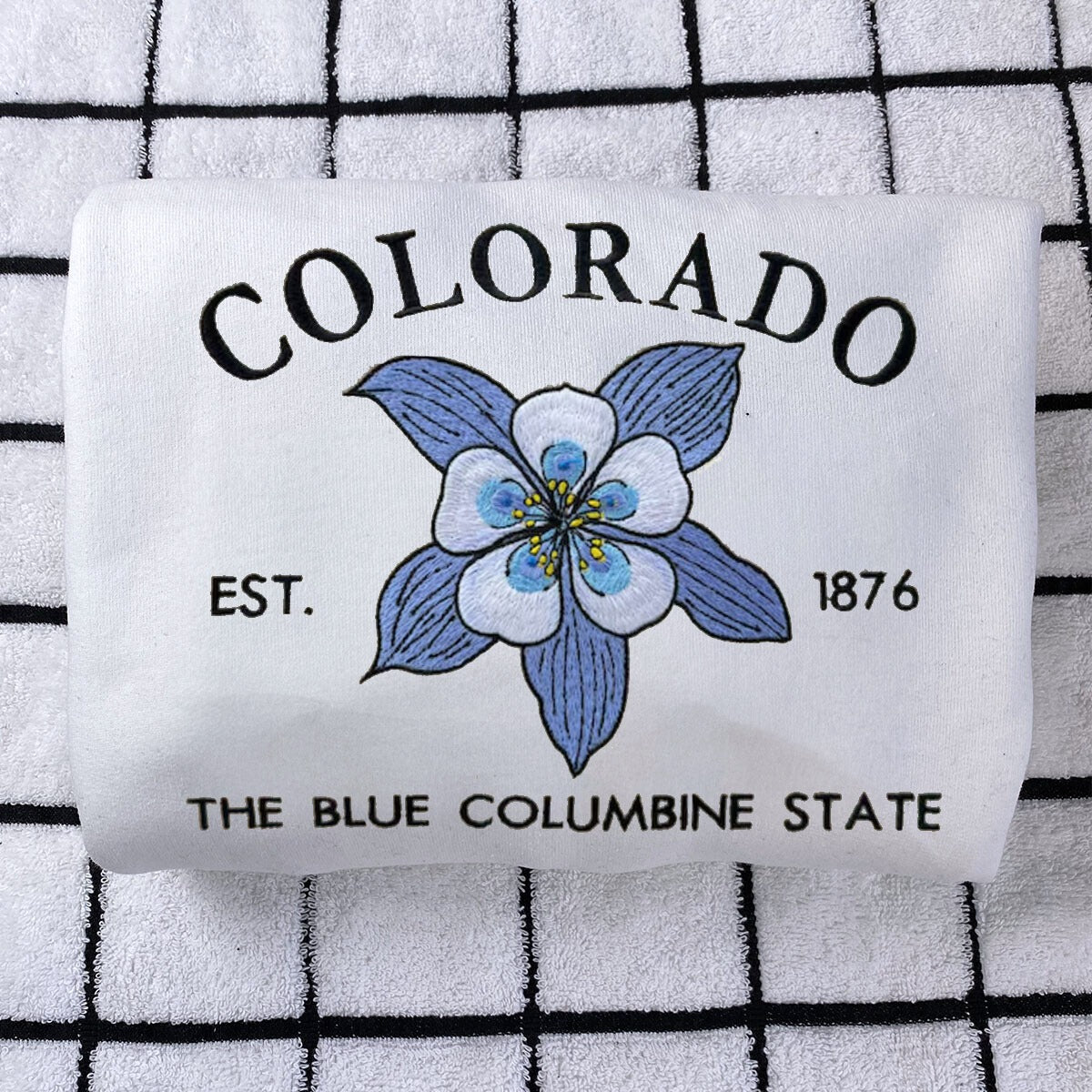 Colorado State Blue Columbine Embroidered Sweatshirt - Premium Comfort