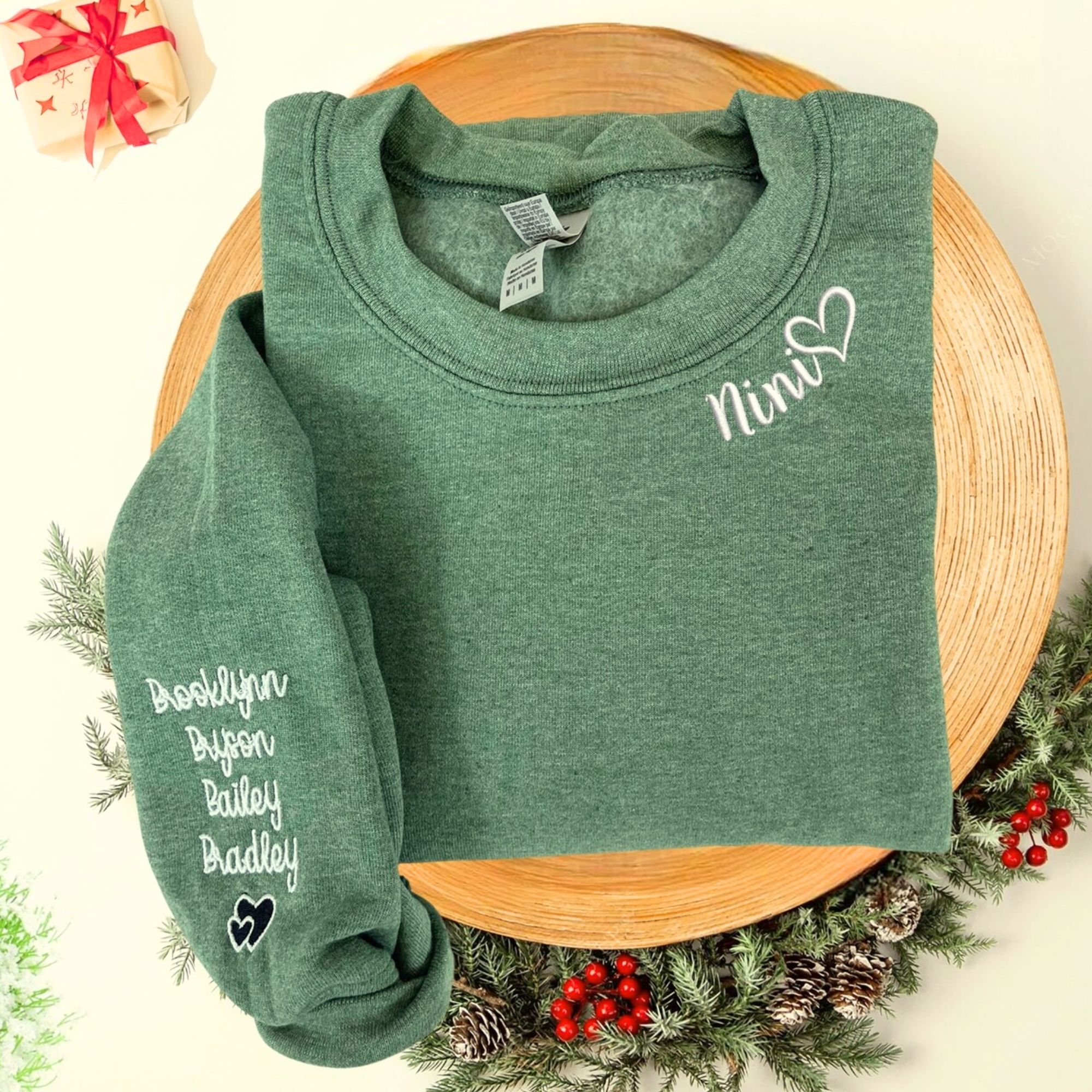 Personalized Embroidered Grandma Sweatshirt or Hoodie with Childs Names - Gift Idea