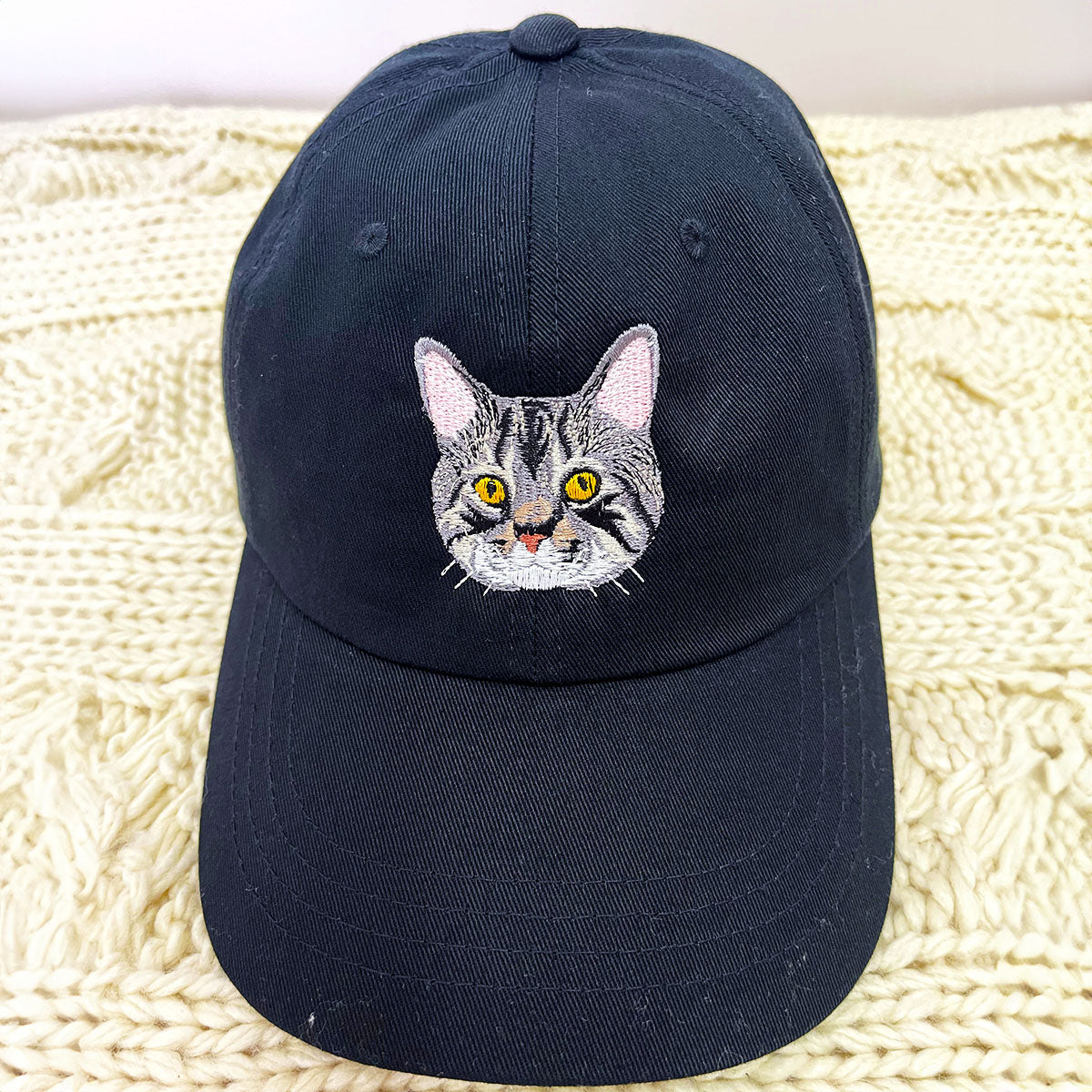 Custom Cat Embroidered Dad Hat | Cat Design
