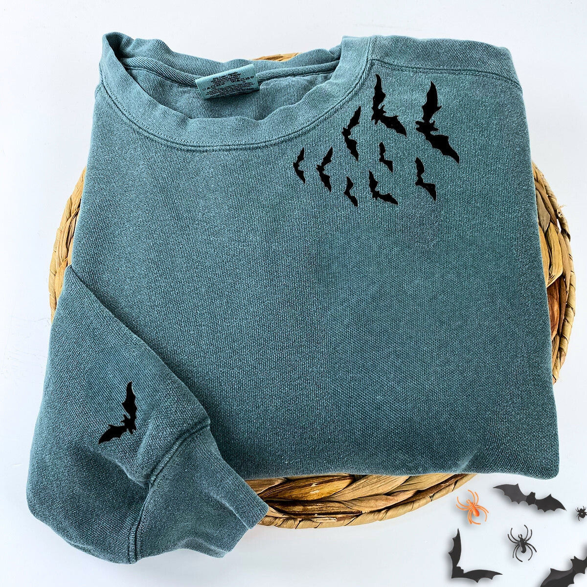 Hauntingly Stylish Embroidered Bats Comfort T-Shirt or Sweatshirt