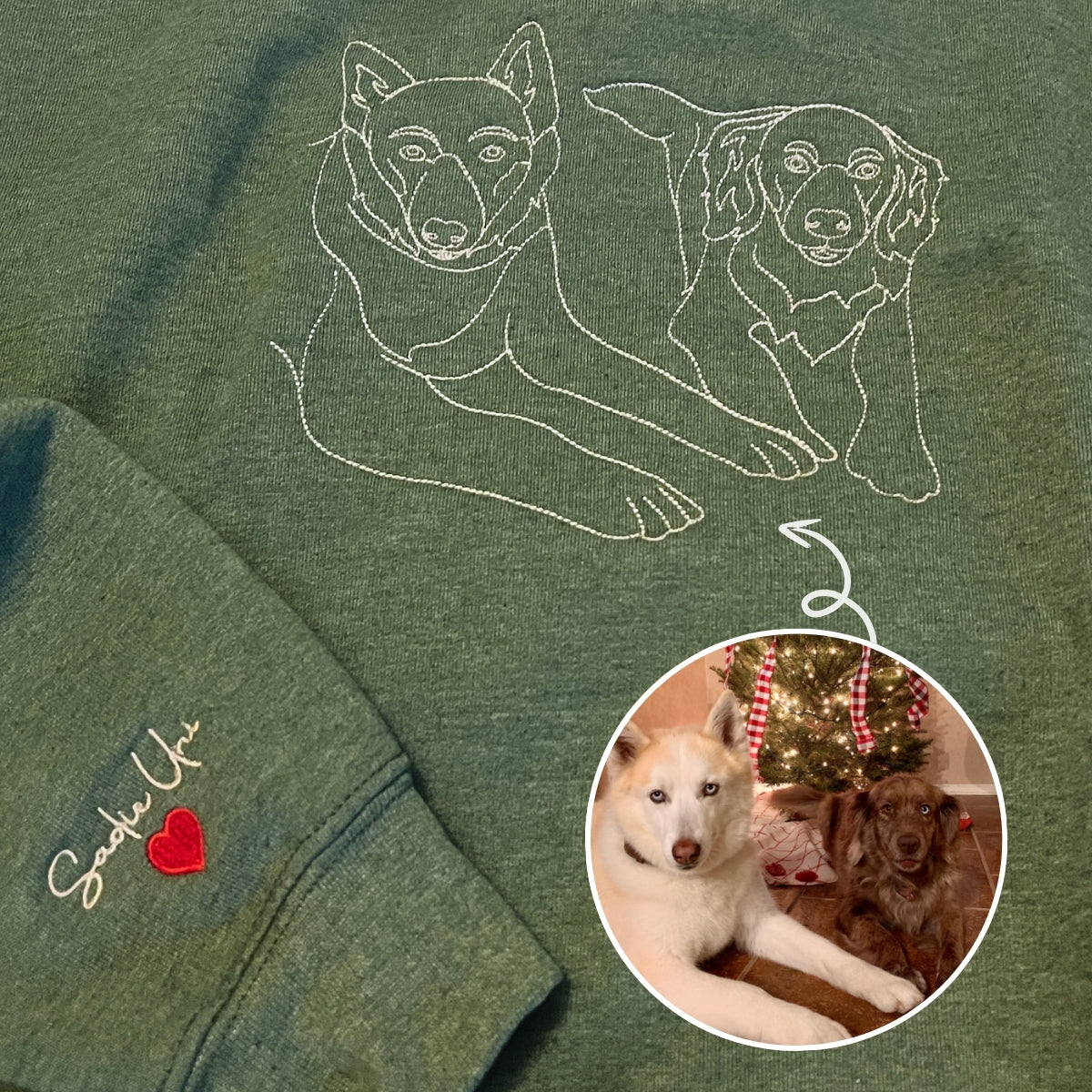 Custom Embroidered Husky Sweatshirt | Personalized Husky Gift