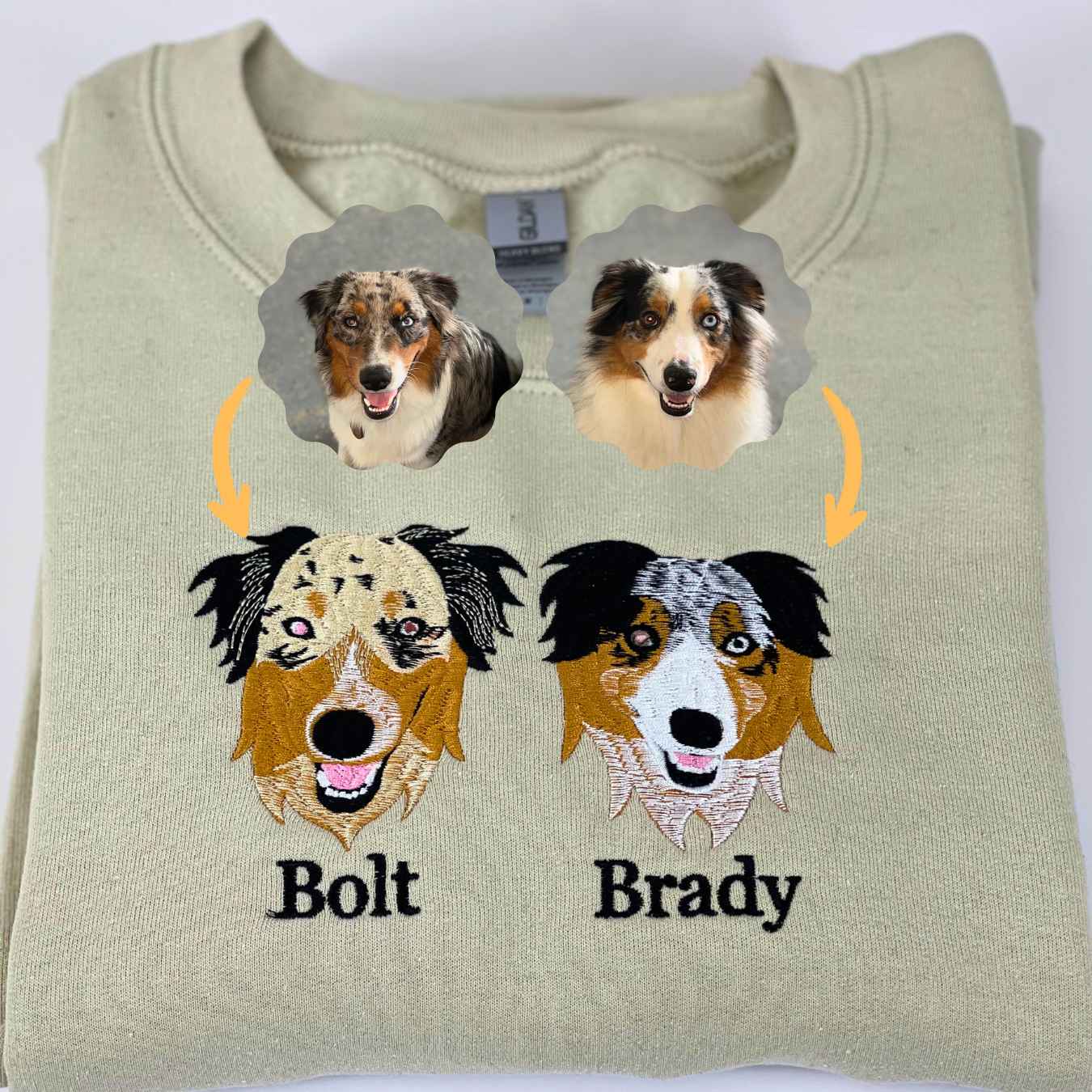 Custom Embroidered Corgi Sweatshirt or Hoodie in Various Colors