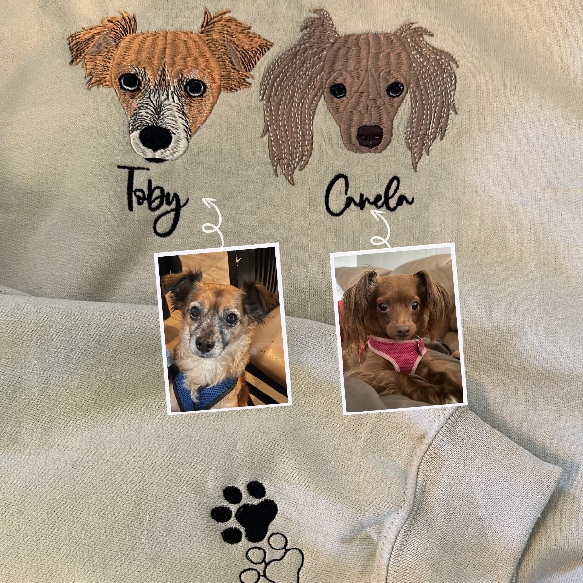 Custom Embroidered Corgi Sweatshirt or Hoodie in Various Colors