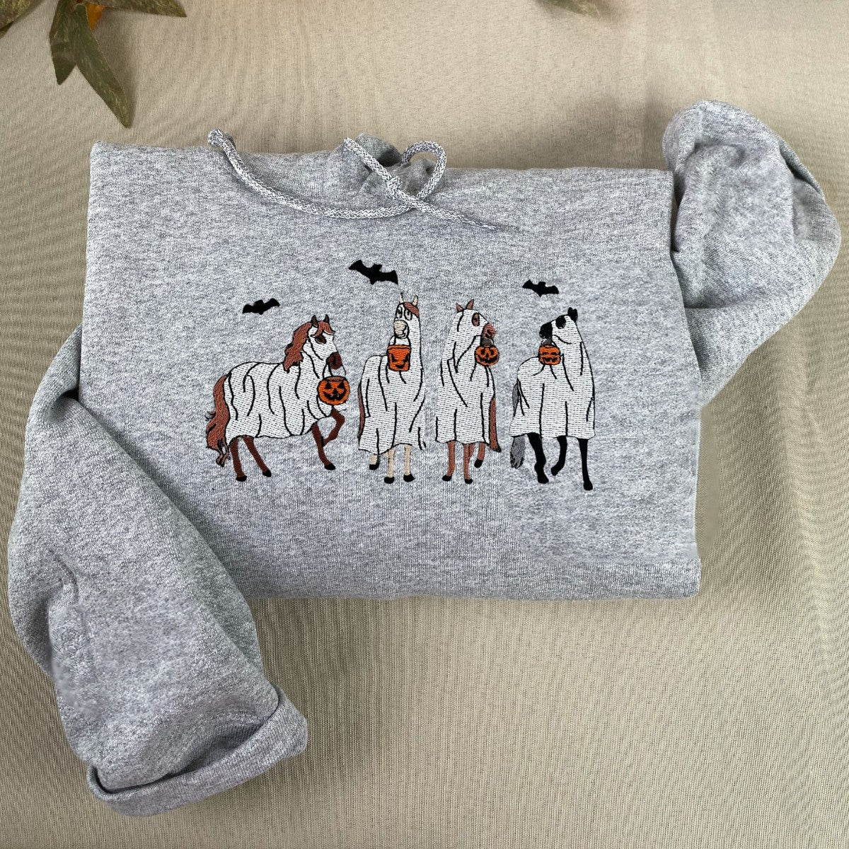 Ghost Horse Halloween Sweatshirt Hoodie - Personalized Gift for Horse Enthusiasts