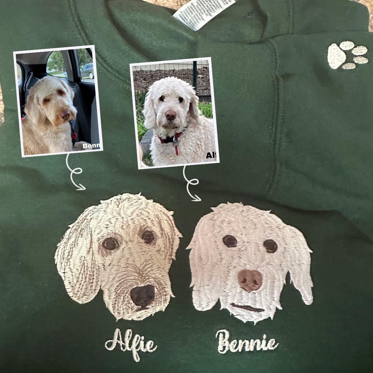 Labradoodle Embroidered Sweatshirt - Soft & Cozy Pet Portrait Apparel