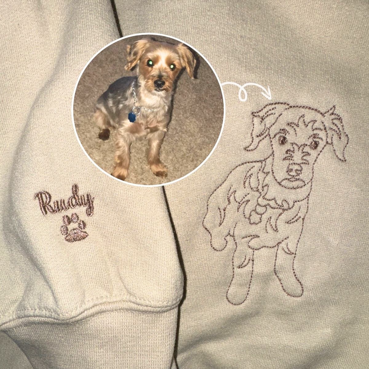 Embroidered Cockapoo Sweatshirt, Custom Dog Lover Gift