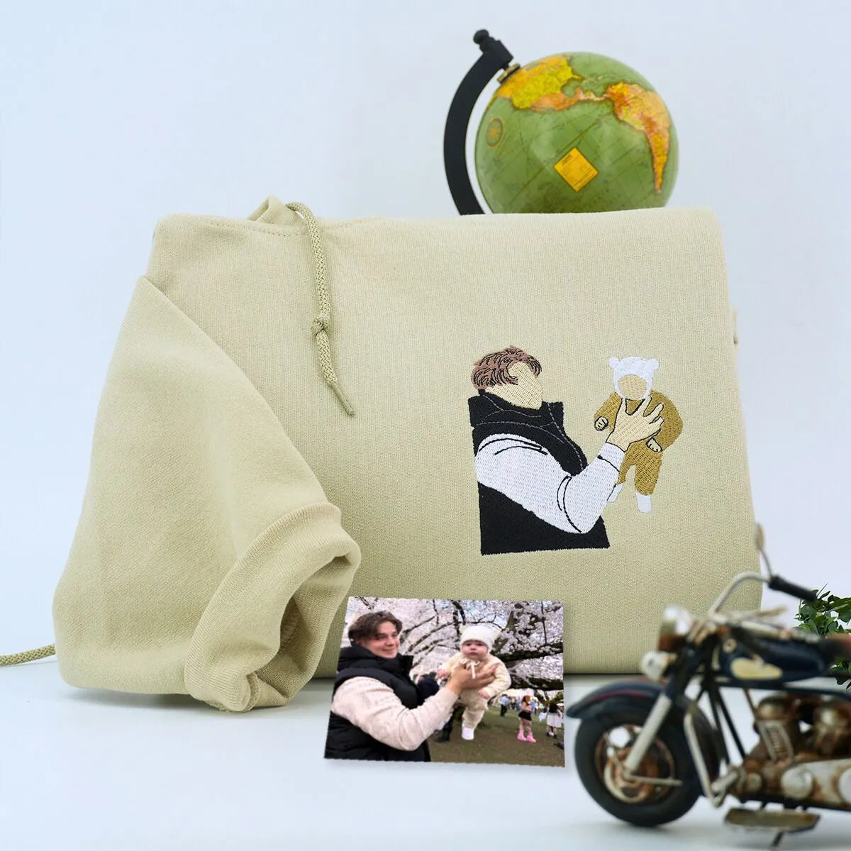 Personalized Grandpa Sweatshirt with GrandkidsNames - Custom Embroidered Gift