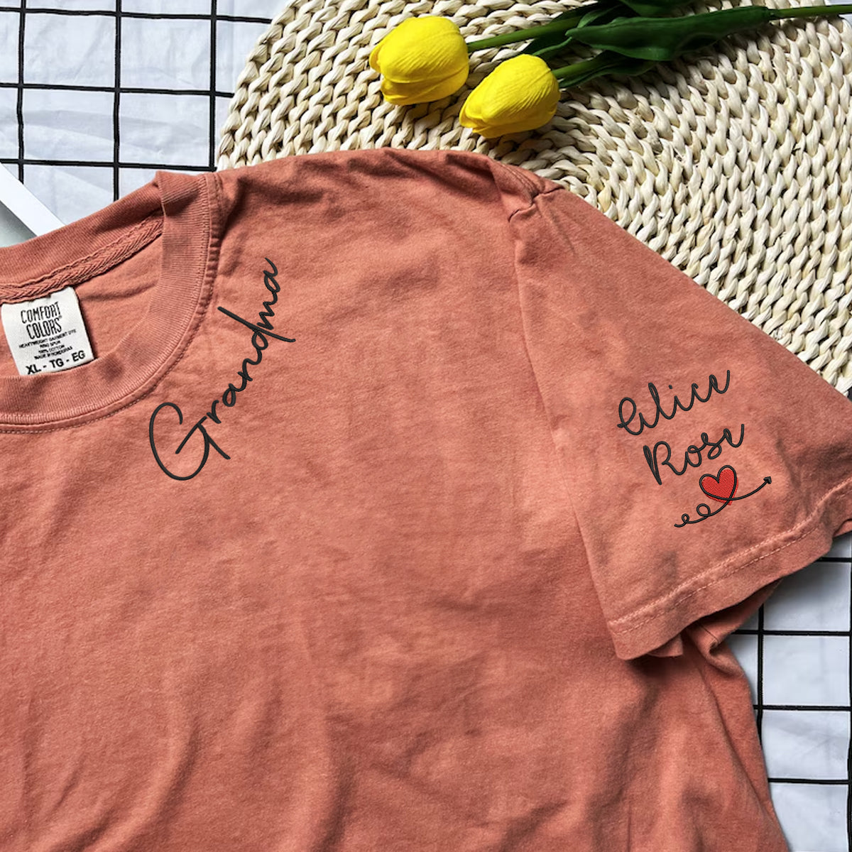 Personalized Mamaw Family Names Shirt | Comfort Color Soft Fabric