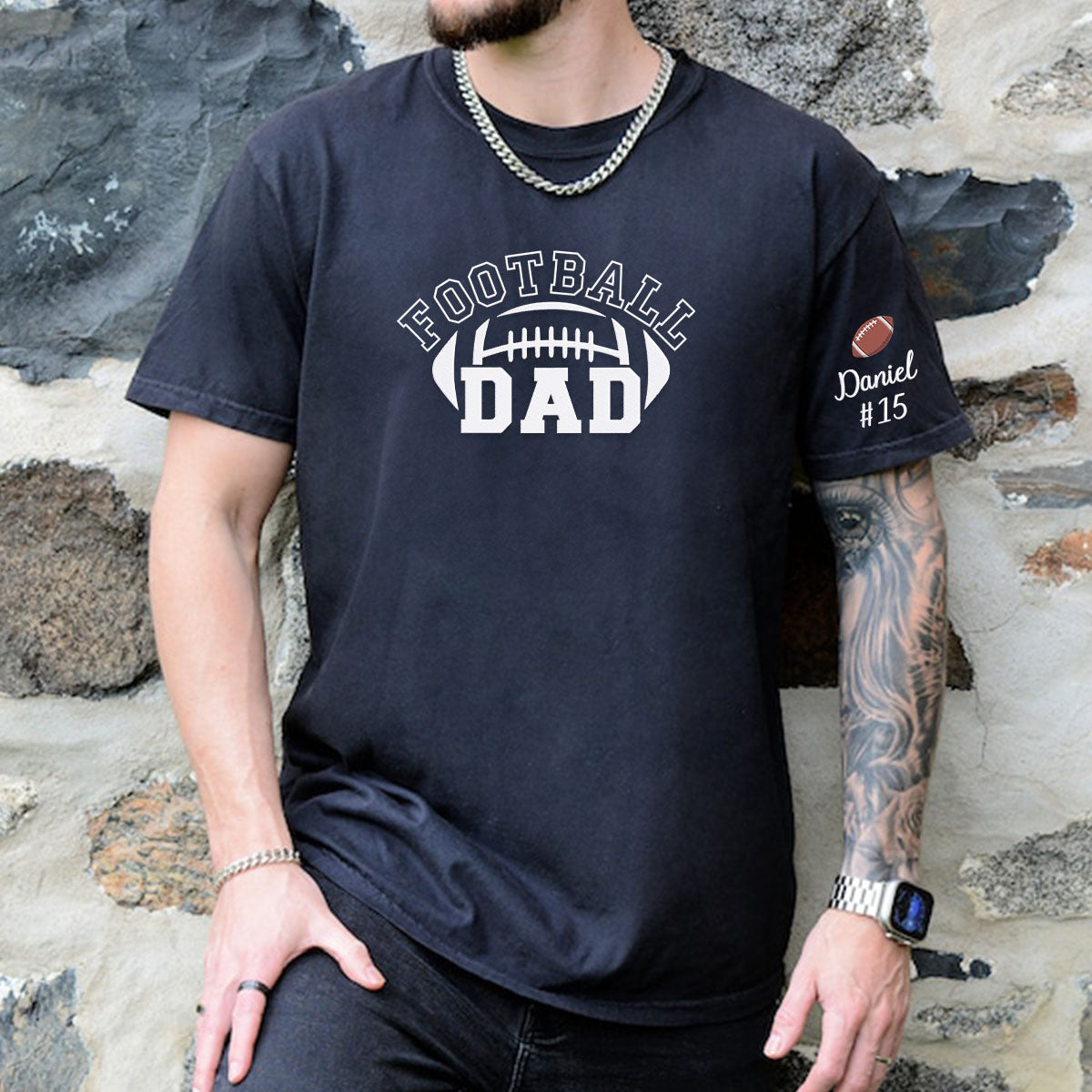 Football Dad Embroidered Shirt for Comfortable Game Days