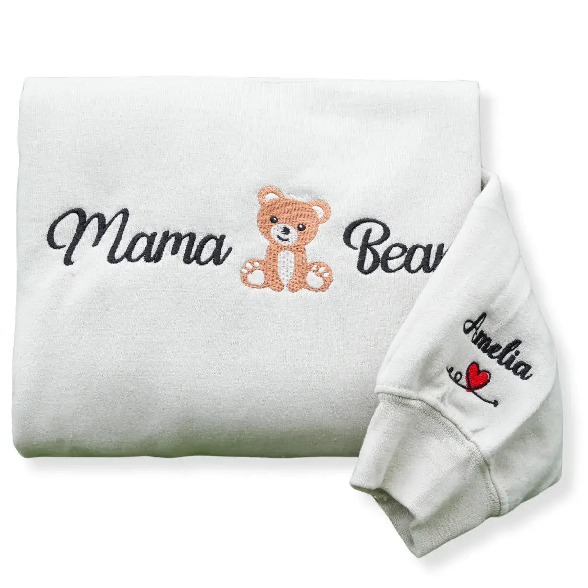 Maternal Pride Embroidered Sweatshirt | Custom Kids Name Sleeve