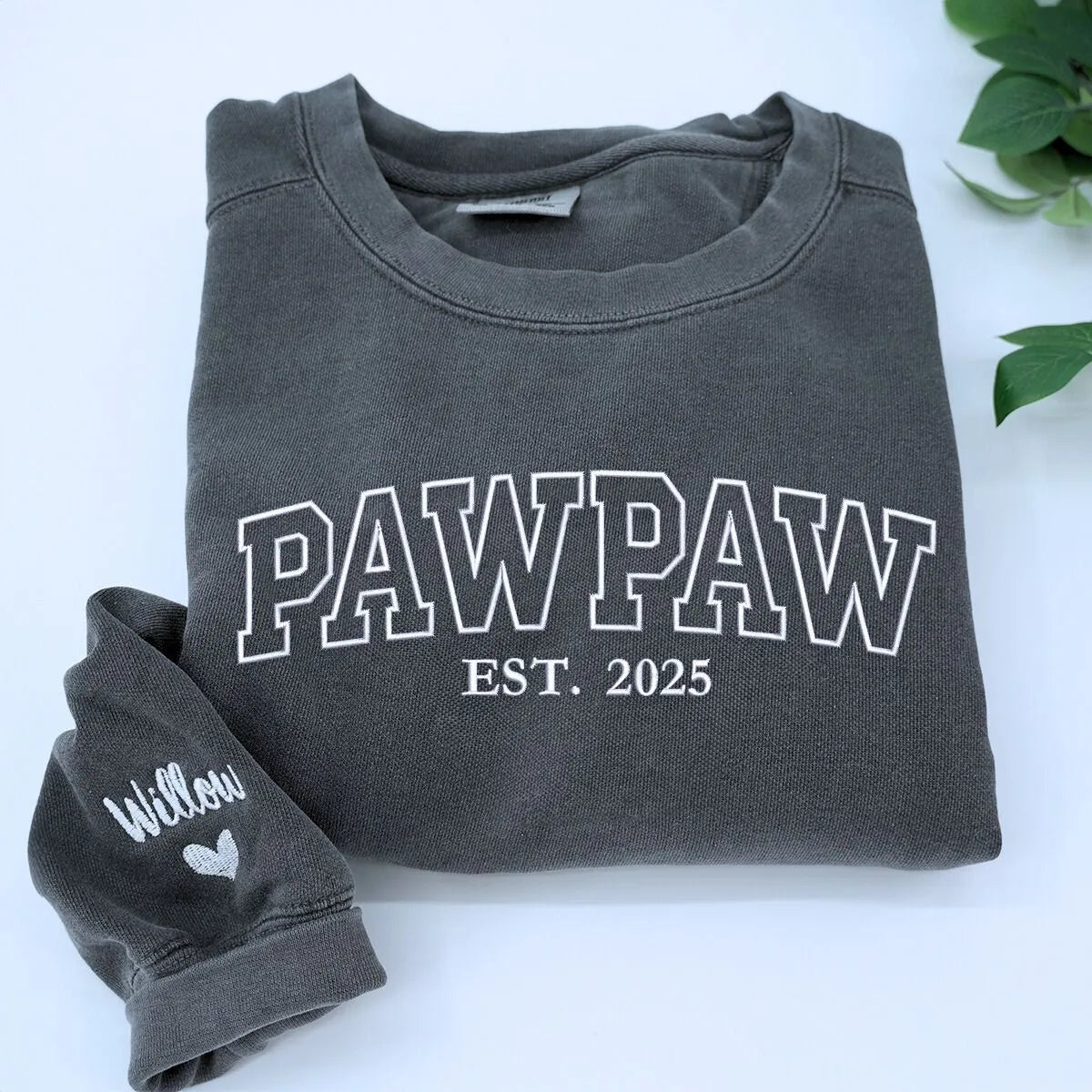Personalized Pawpaw EST. Comfort Colors T-Shirt or Sweatshirt