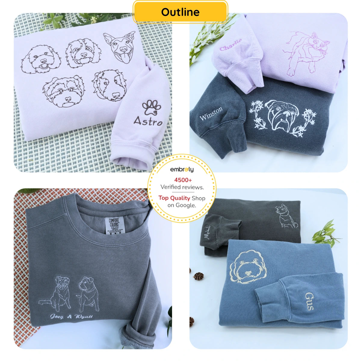 Personalized Dog Embroidered Sweatshirt for Dog Enthusiasts