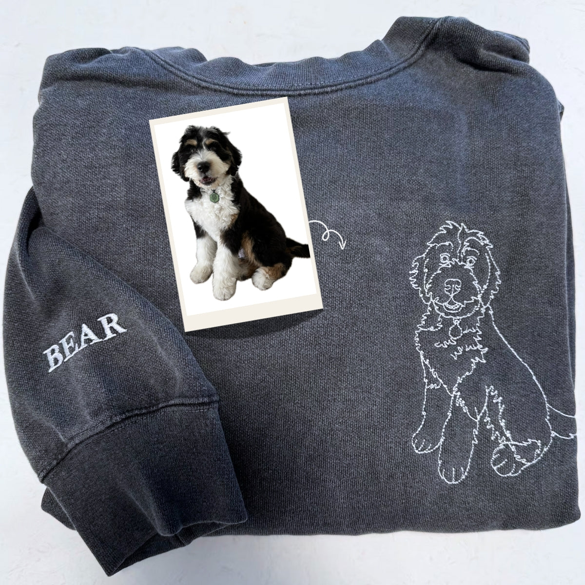 Personalized Dog Embroidered Sweatshirt for Dog Enthusiasts