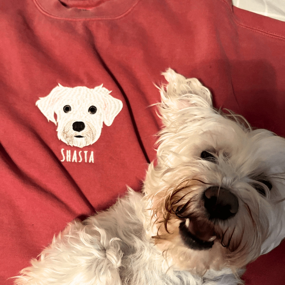 Personalized Dog Embroidered Sweatshirt for Dog Enthusiasts
