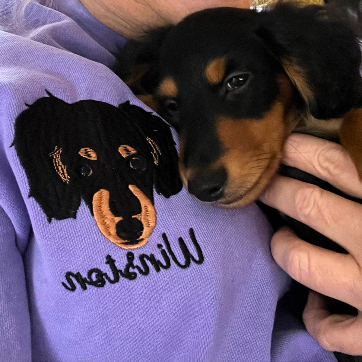 Personalized Dog Embroidered Sweatshirt for Dog Enthusiasts
