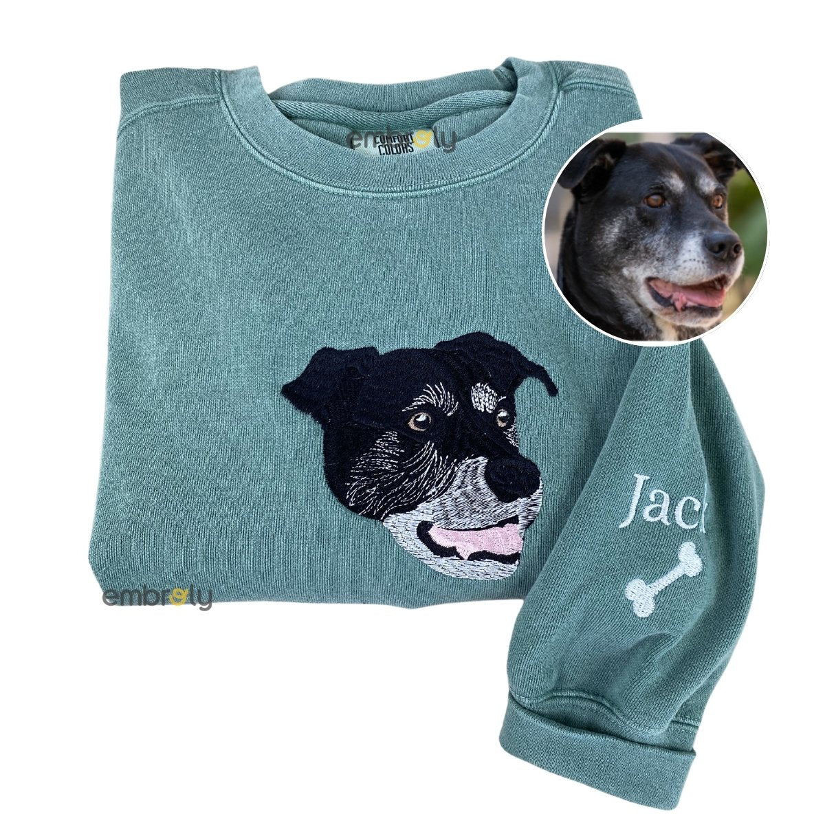 Personalized Dog Embroidered Sweatshirt for Dog Enthusiasts