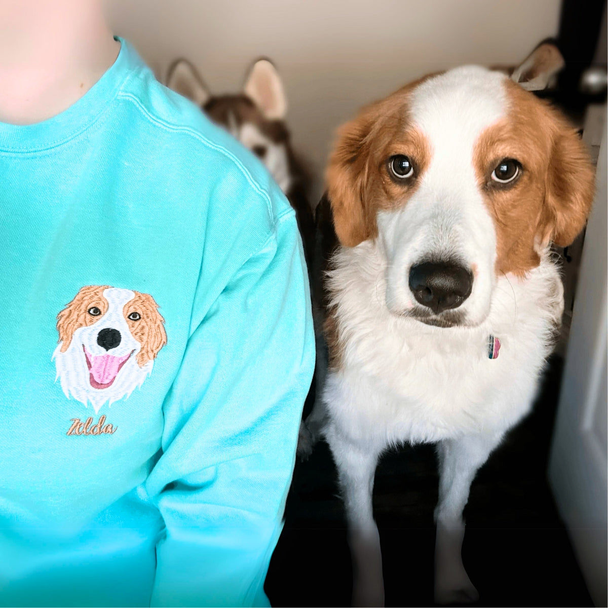 Personalized Dog Embroidered Sweatshirt for Dog Enthusiasts