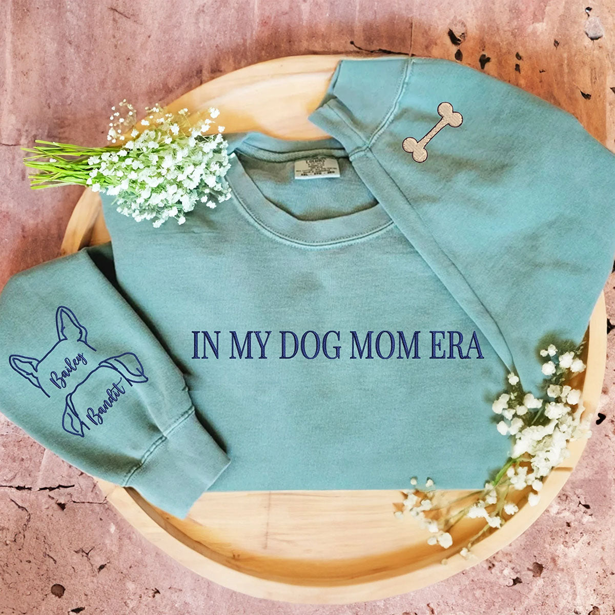 Dog Mom Era Embroidered Sweatshirt - Comfort Colors