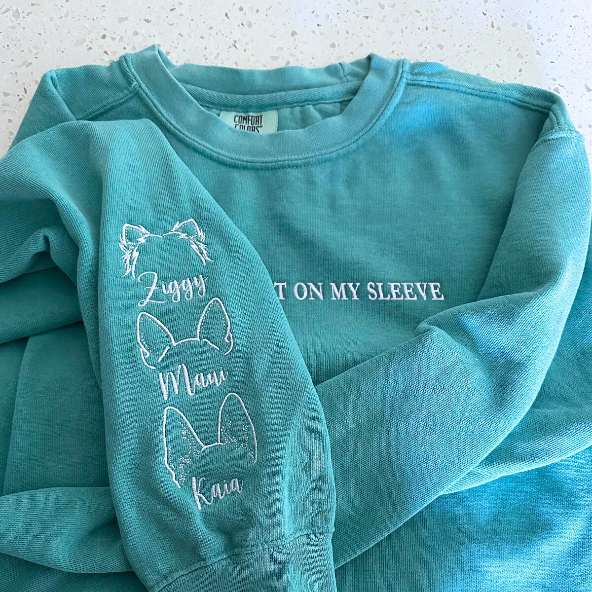 Dog Mom Era Embroidered Sweatshirt - Comfort Colors