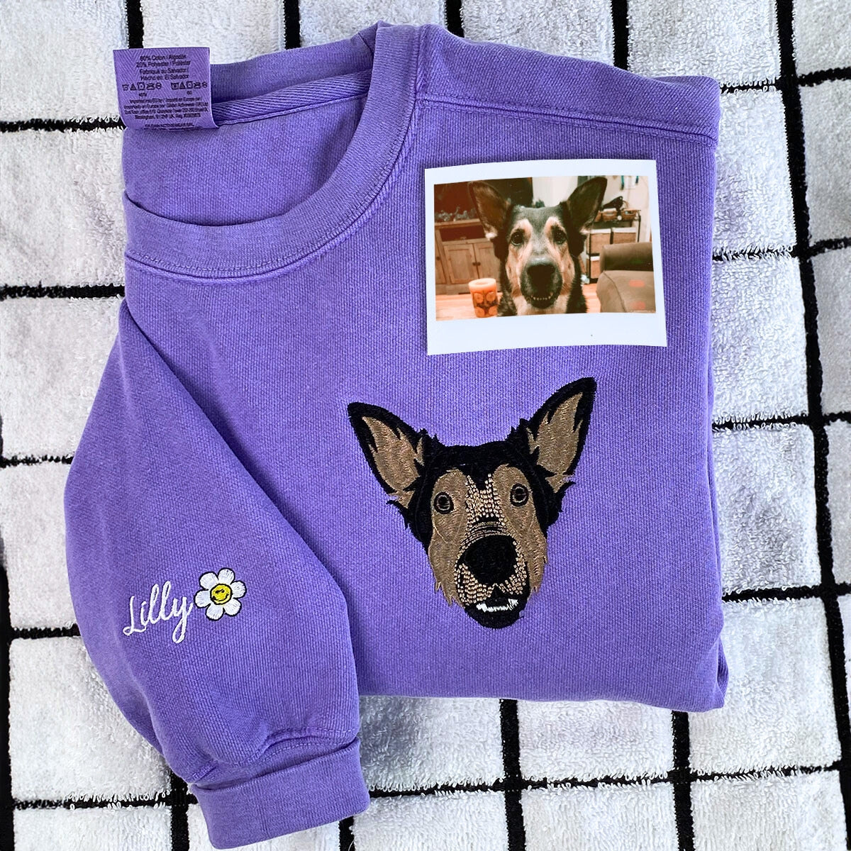 Custom Pet Outline Embroidered Sweatshirt - Personalized Gift