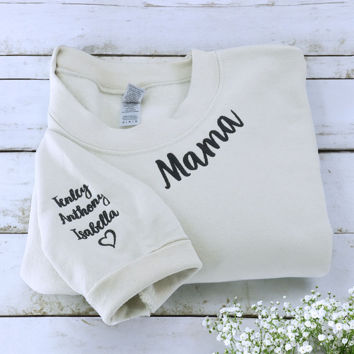 Personalized Grammie Names Embroidered Sweatshirt & Hoodie - Custom Gift