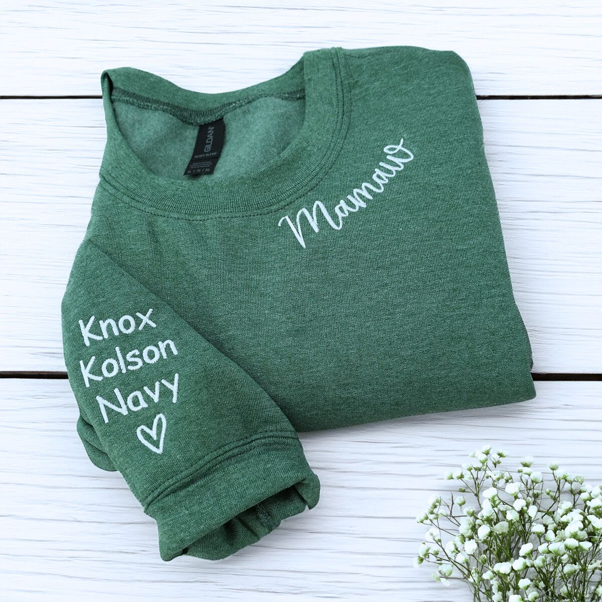 Personalized Mamaw Name Embroidered Sweatshirt or Hoodie
