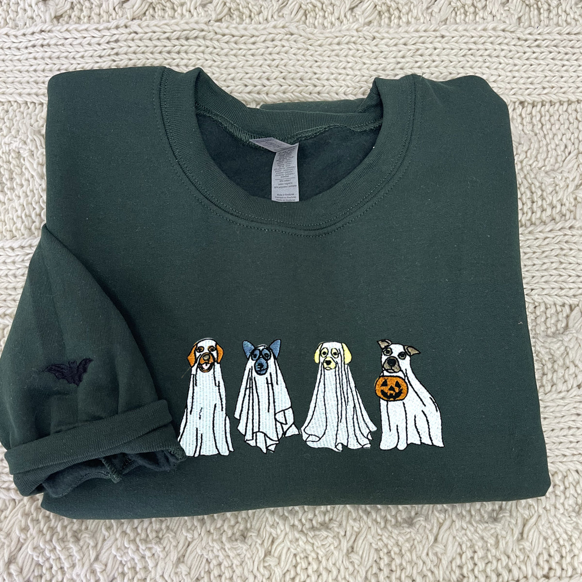Cute Ghost Dog Halloween Sweatshirt for Dog Lovers