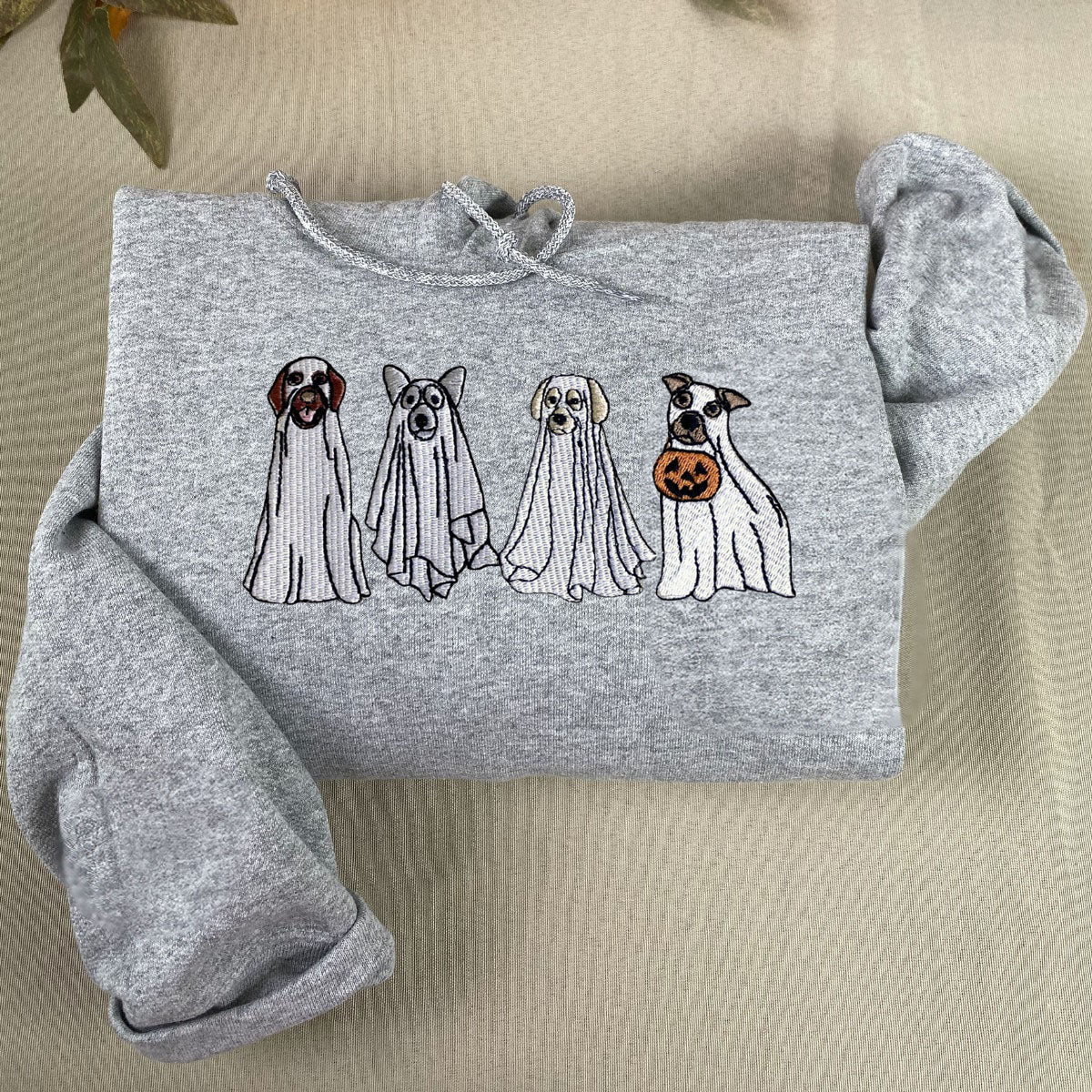 Cute Ghost Dog Halloween Sweatshirt for Dog Lovers