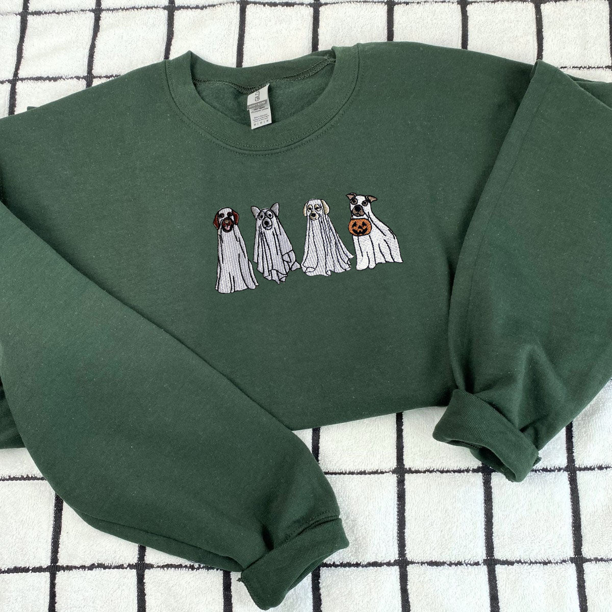 Cute Ghost Dog Halloween Sweatshirt for Dog Lovers
