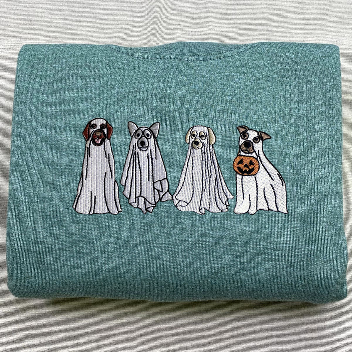 Cute Ghost Dog Halloween Sweatshirt for Dog Lovers