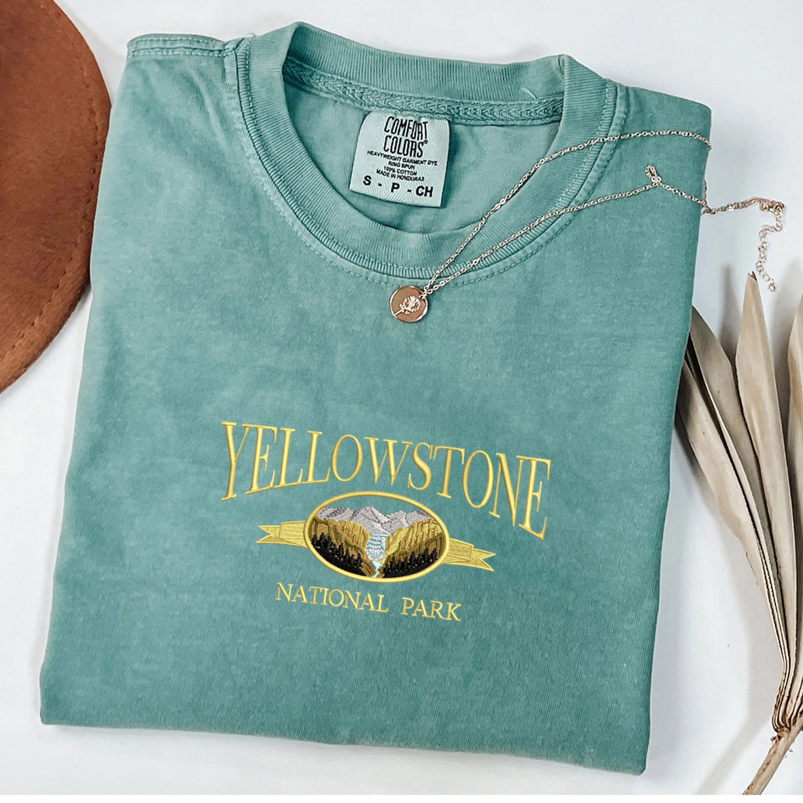Nature Lover Embroidered Yellowstone Park Shirt