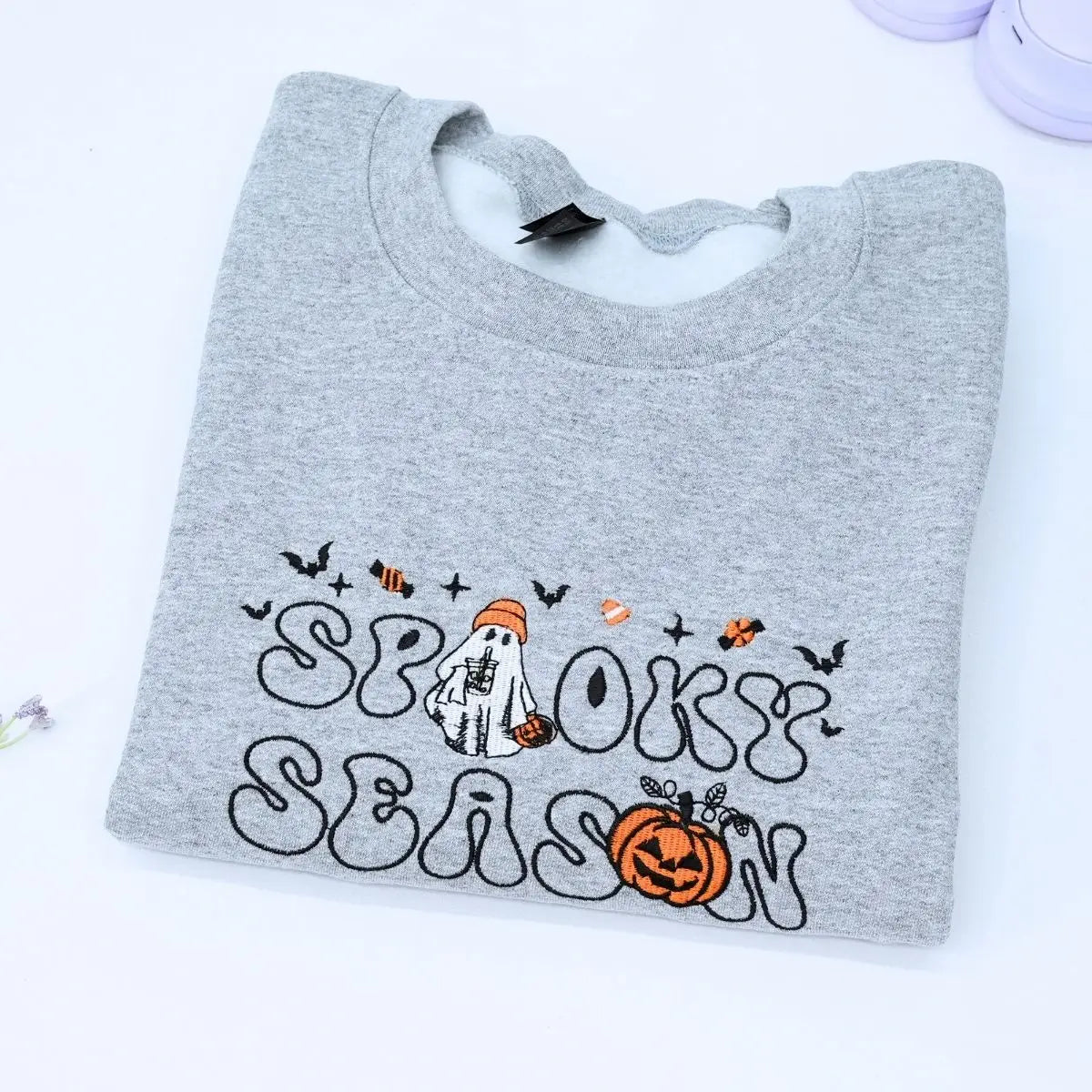 Halloween Embroidered Sweatshirt | Spooky Season Gift