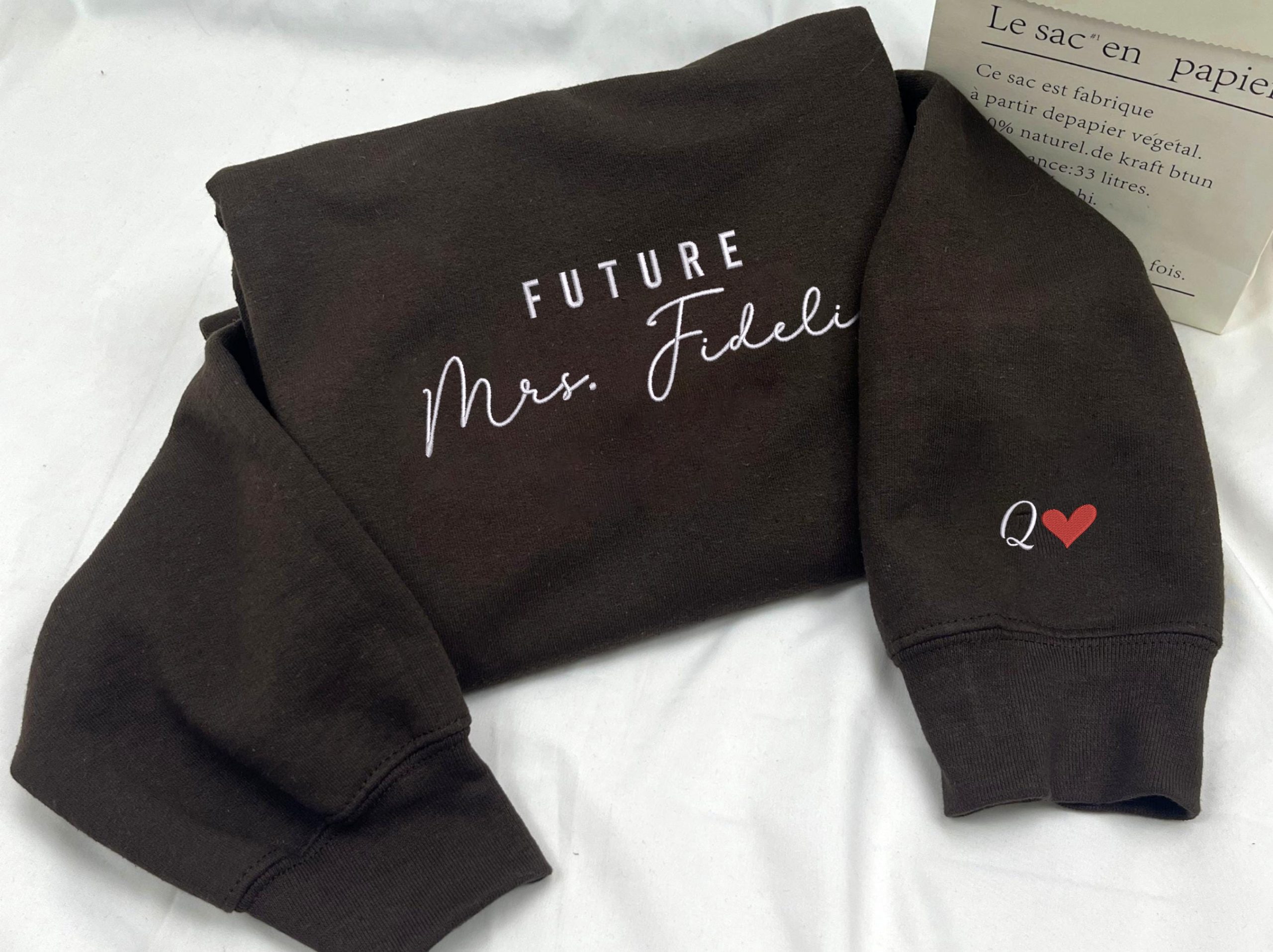 Future Mrs Sweatshirt Personalized Engagement Gift for Bride Embroidered