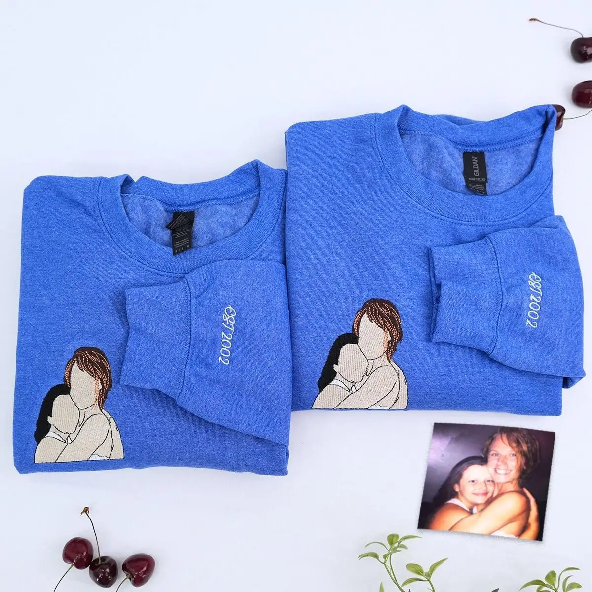 Personalized Embroidered Friendship Sweatshirts - Matching Hoodies for Best Friends