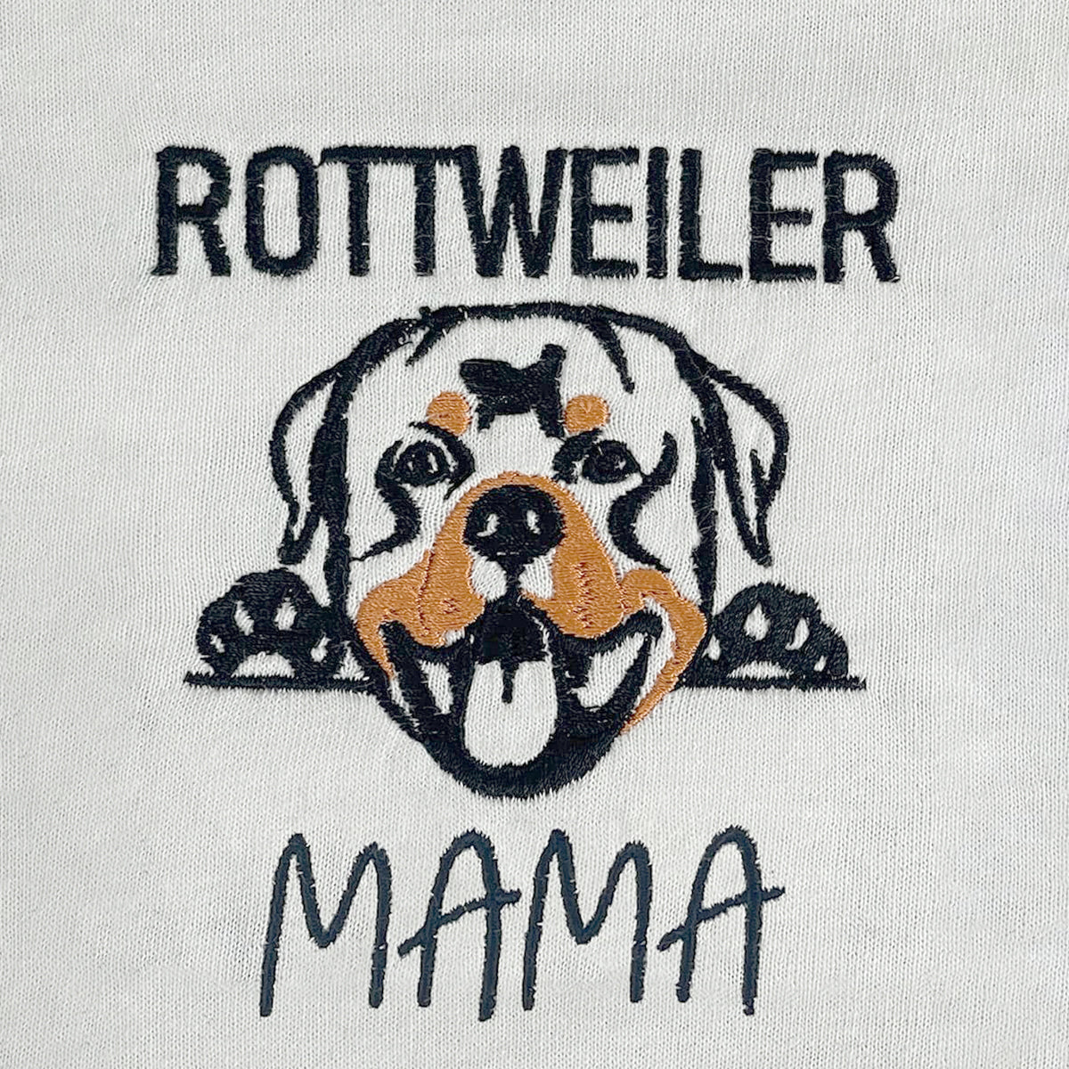 Personalized Rottweiler Dog Mama Embroidered Collar Shirt